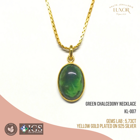 Green Chalcedony Necklace KL-007