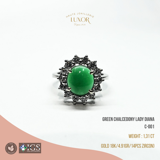 Natural Chrysocolla Chalcedony Ring C-001 - LUXOR